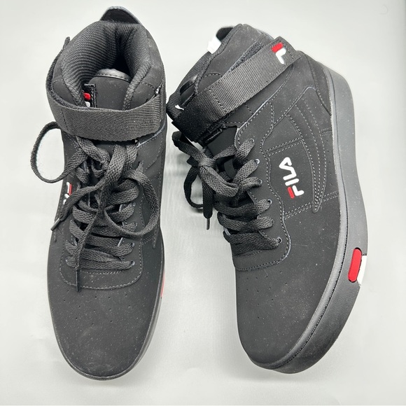 Fila V-10 Lux High-Top Sneakers – Men’s Size 9 Black/Red/White New in Box - Picture 1 of 10